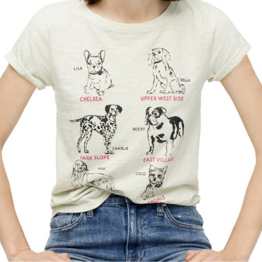 J.Crew Dogs of NYC Graphic T-Shirt Size S